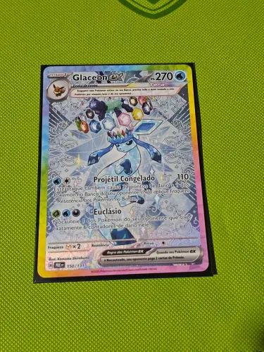Carta pokémon glaceon ex evoluções prismaticas