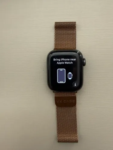 Apple Watch Serie 8 41mm aço inoxdável gps + celular, saúde bateria 80%