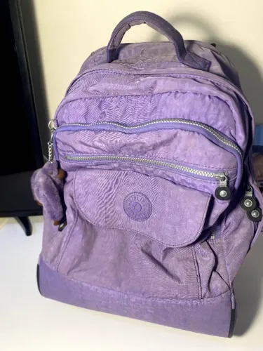 Mochila Rodinha Kipling Original Cor Roxa *Nunca Usada*