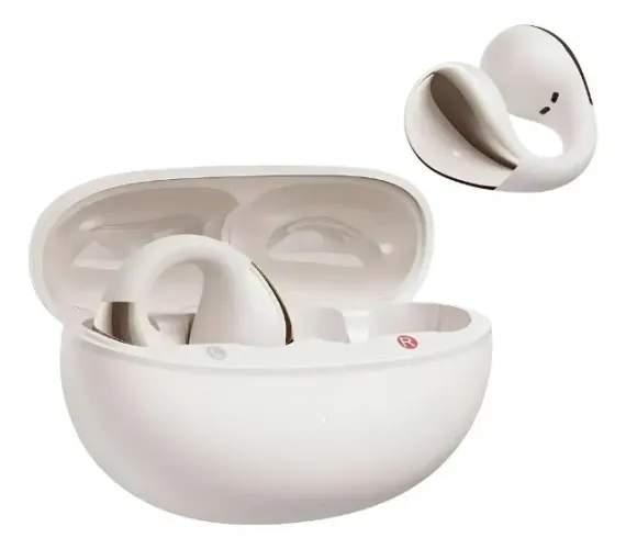 Fone QCY Crossky C30 Bluetooth 5.4 Open Ear Branco Modelo Clip | NOVO LACRADO