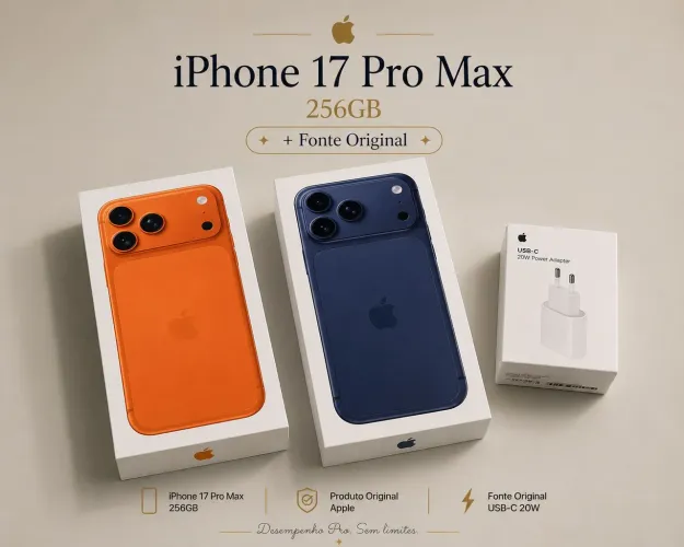 Iphone 17 Pro Max - lacrado - garantia + fonte original