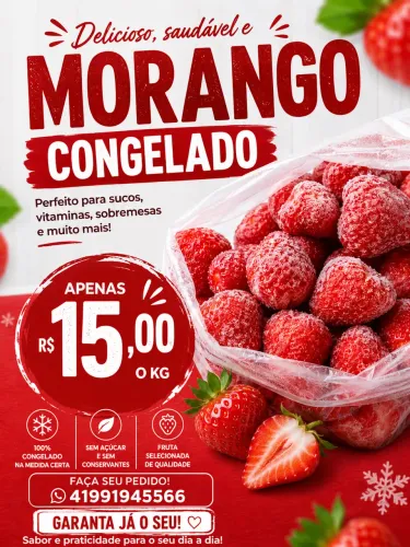 Morangos congelados