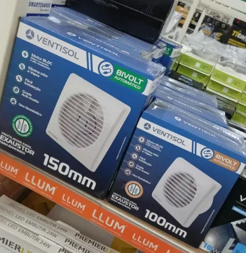 Ventilador Axial Exaustor para banheiro Ventisol 100mm a vista R$169,90