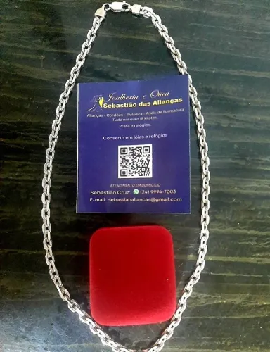 CORDÃO PRATA 950K MACIÇO CARTIER 49 GRAMAS