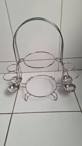 SUPORTE EM INOX PARA PRATOS TALHERES