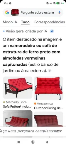 Sofá namoradeira de jardim 