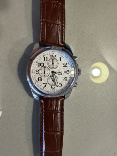 Relógio Jean Vernier JV000258 Original - Mostrador Branco + Pulseira de Couro