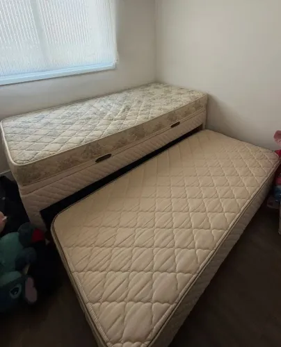 Bicama comfort box com baú solteiro 3 em 1 + colchão 