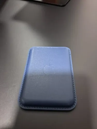 Carteira MagSafe Apple Azul escuro Couro.