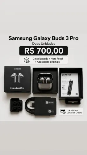 Fone Buds 3 Pro Samsung CANCELAMENTO DE RUÍDO