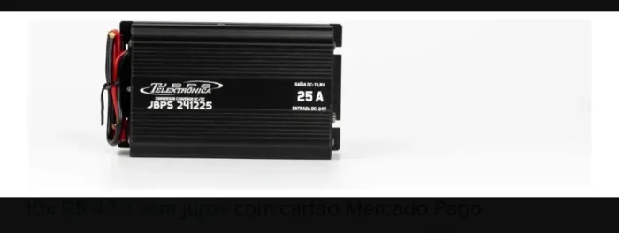 Conversor Chaveado Jbps Telextronica 24vcc Para 13,8vcc 25a