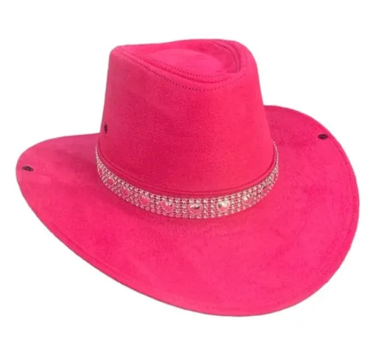 Chapéu Cowboy Camurça Com Strass Boiadeira Ana Castela Novo