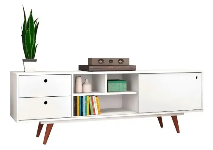 Rack Retrô Weimar Branco