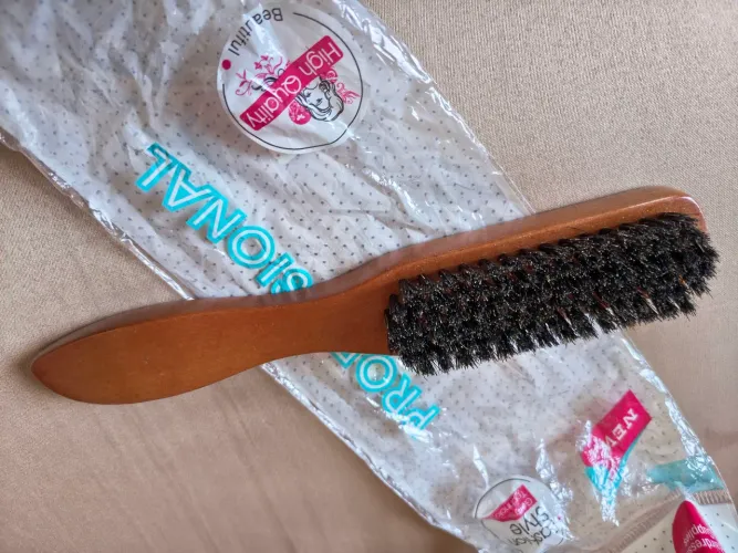Escova madeira para barba 21cm nova