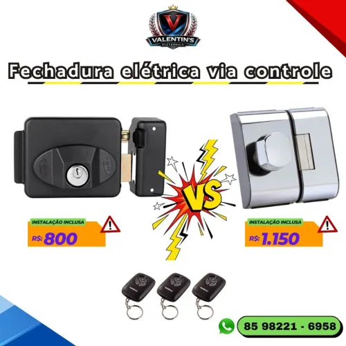 Fechadura Elétrica com Controle Remoto