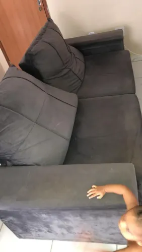 Vendo Sofá retrátil reclináveis e rack com painel