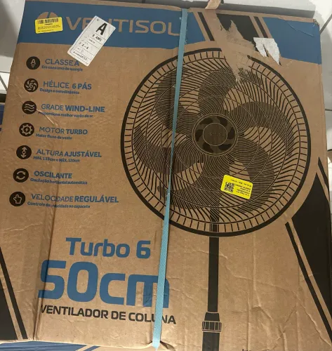 VENTILADOR DE COLUNA VENTISOL Turbo 6- 50cm