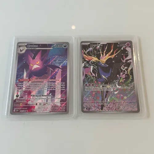 Carta Pokémon Crobat & Xerneas Ilustrações Raras