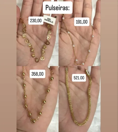 Pulseiras Feminina - Semi Joia - Valores nas Imagens
