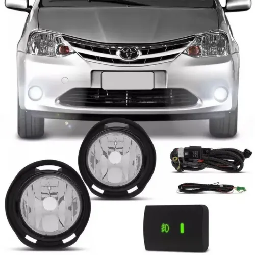 Kit farol de milha Etios/Sedan c/lâmpadas