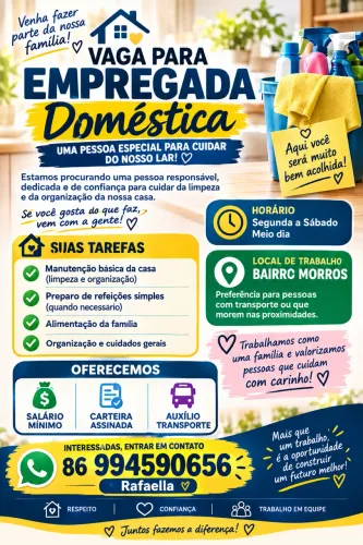 Vaga de emprego Doméstico