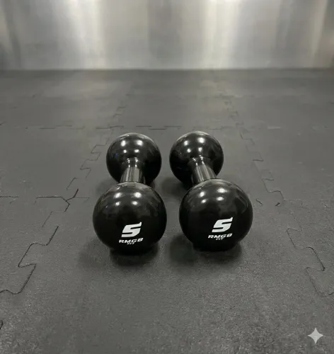 Par de Halteres Emborrachados Novos - 5kg Peso de Academia 