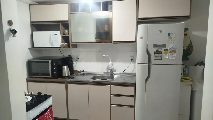 Cozinha modulada completa com pia Inox e torneira eletrica