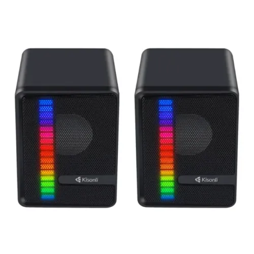 ? CAIXA DE SOM KISONLI BASSFLOW X14 RGB 6W USB