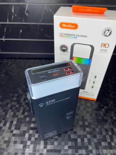 Power Bank 20.000mAh MiniMon 45W com Luz Ambiente - Modelo MM-CDB341 an2