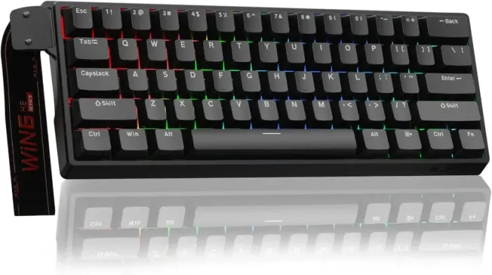 Teclado Mecânico Magnético Preto Aula Win60 He 8000khz Preto