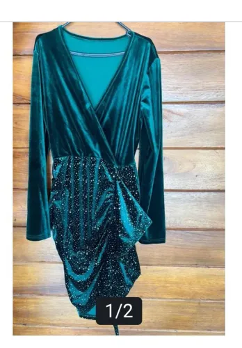 Vestido verde luxuoso