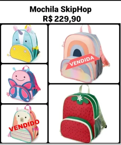 Mochila e porta lanches importado novos 