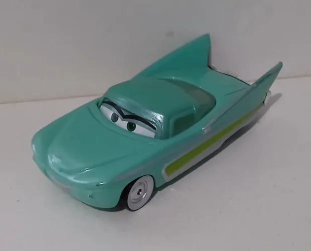 BONECO MINIATURA CARROS FLO FLÔ FLOR VERDE AGUA DISNEY PIXAR