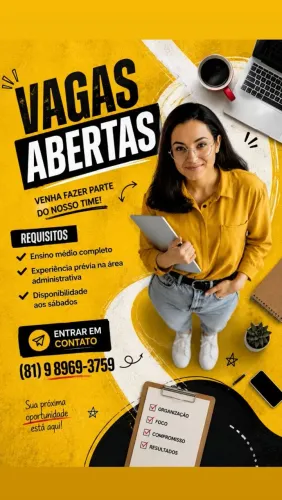 VAGA DE EMPREGO - AUXILIAR ADMINISTRATIVO