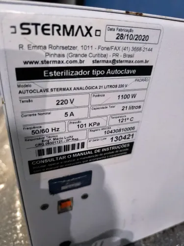 Esterilizador autoclave STERMAX 21L 1100W