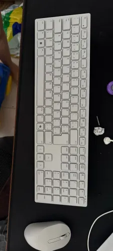 Teclado e mouse branco da Dell