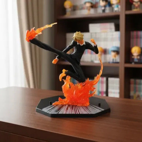 Boneco do Sanji One Piece 13 cm em PVC - Colecionável com Base