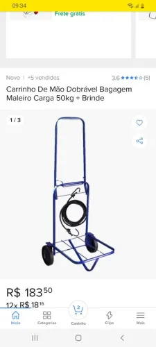 Carrinho de mão dobrável bagagem maneiro 50kg