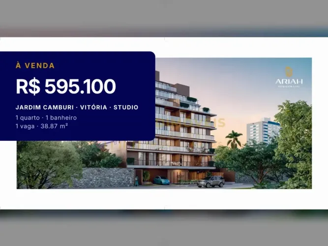 Studio Moderno com Garden Privativo em Jardim Camburi - Oportunidade Única!