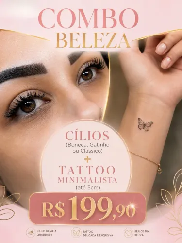 Extensão de cilios+tatuagem
