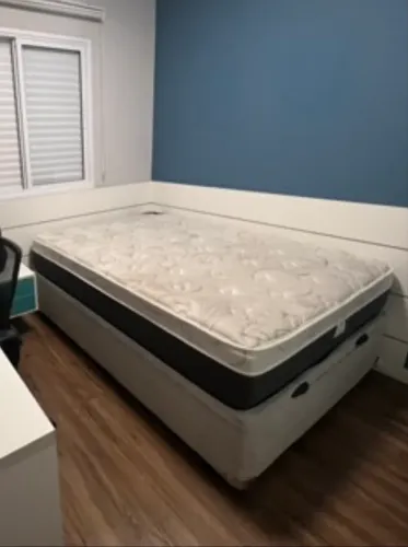 Cama casal box com baú e colchão pra vender rápido