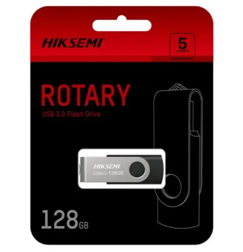 PEN DRIVE 128GB, HIKSEMI ROTARY M200S, USB 3.0 - PRETO