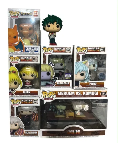 Funkos Hunter x Hunter, Pokémon e My Hero Academia (Animes)