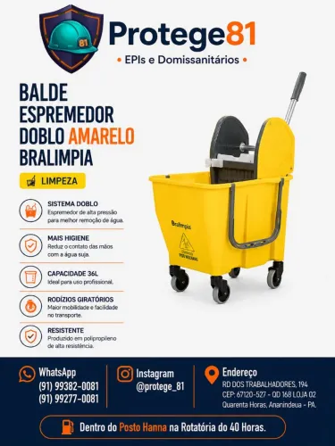 Balde Espremedor Doblo Amarelo