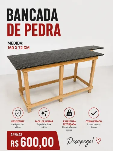 Bancada de pedra 