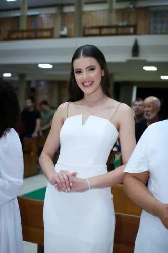 Vestido branco de alfaiataria