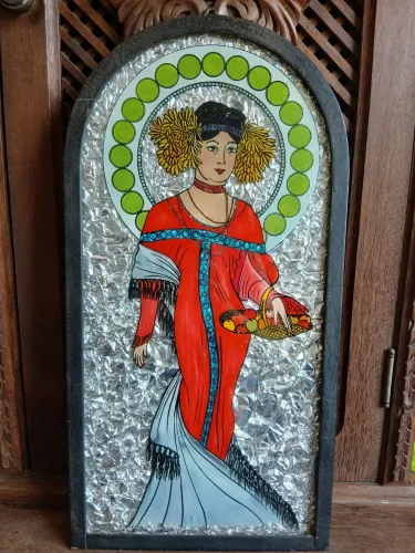 QUADRO COM PINTURA NO VIDRO