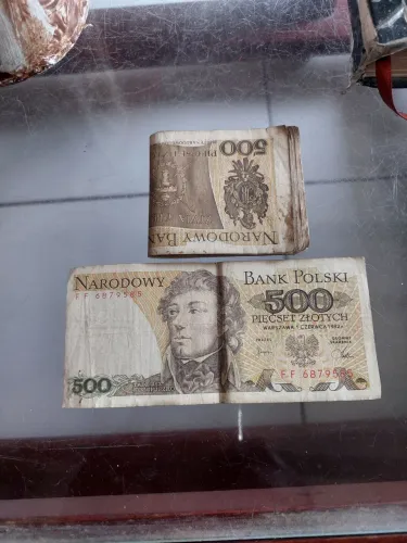 Dinheiro Polônes 18 cedúla de 500 Piecset