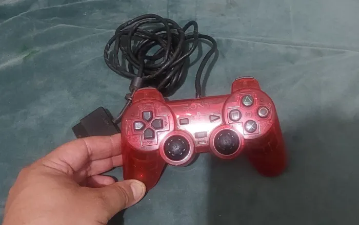 Play 2  Controle Original Crimson Red Dualshock 2 Série A Ps2 Vermelho