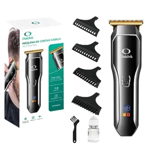 Máquina de Cortar Cabelo Onistek Profissional Com Display Digital